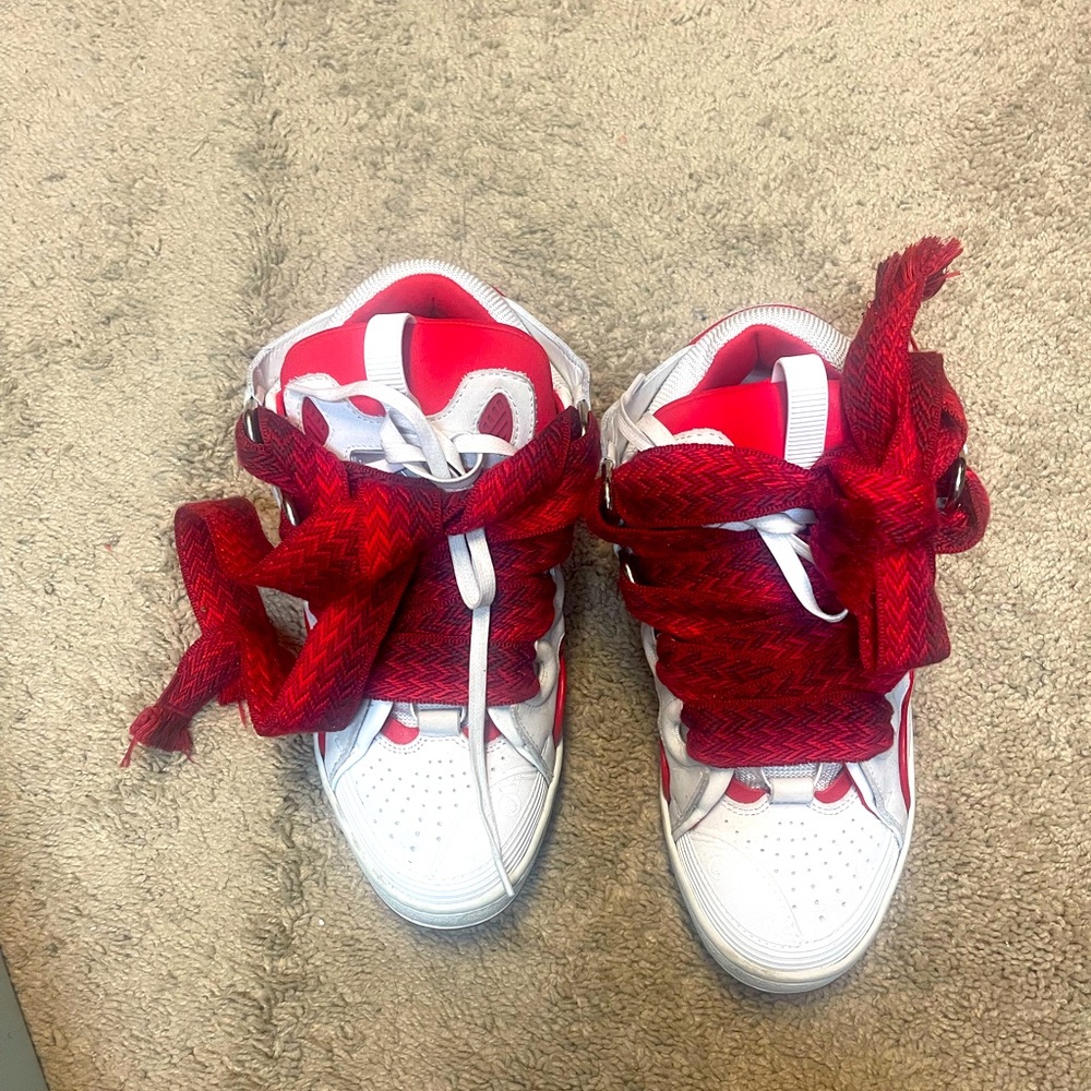 LANVIN men’s shoes. Red and white size 9 US